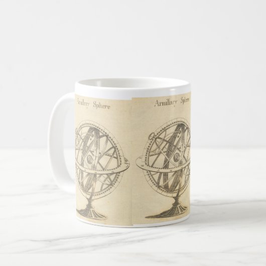 Armillary Sphere Original Sketch Koffiemok (Voorkant links)