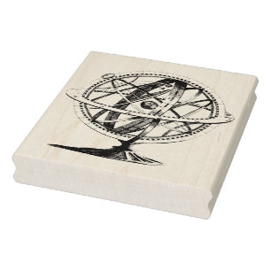Armillary Sphere Rubber Art Stamp Rubberstempel