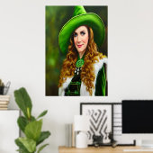 Arming St. Patrick's Day Women | AI Art Poster (Thuiskantoor)