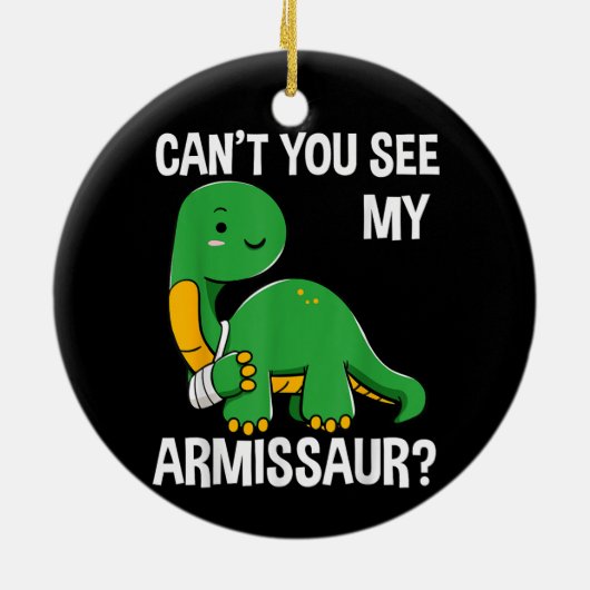 Armissaur Broken Botten Arm Injury Keramisch Ornament (Achterkant)