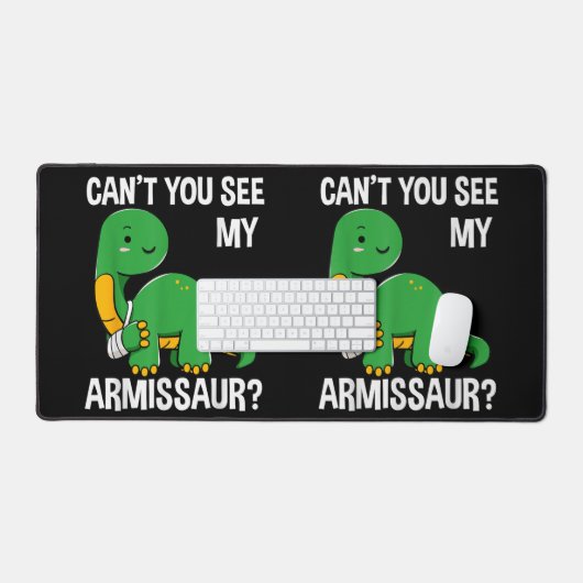 Armissaur Gebroken Botten Arm Blessure Dinosaurus Bureaumat (Keyboard & Muis)