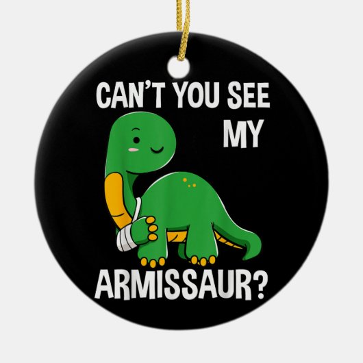 Armissaur Gebroken Botten Arm Blessure Dinosaurus  Keramisch Ornament (Voorkant)
