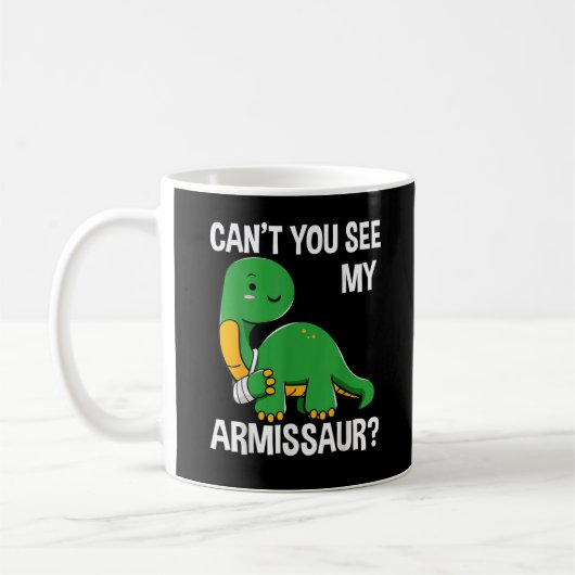 Armissaur Gebroken Botten Arm Blessure Dinosaurus  Koffiemok (Links)