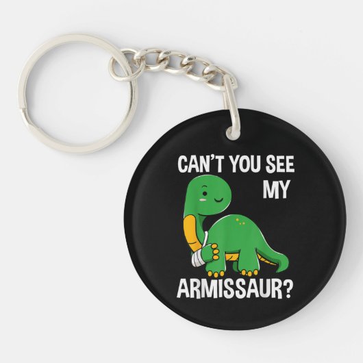 Armissaur Gebroken Botten Arm Blessure Dinosaurus Sleutelhanger (Voorkant)