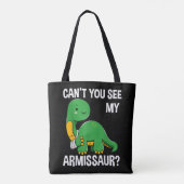 Armissaur Gebroken Botten Arm Blessure Dinosaurus  Tote Bag (Achterkant)