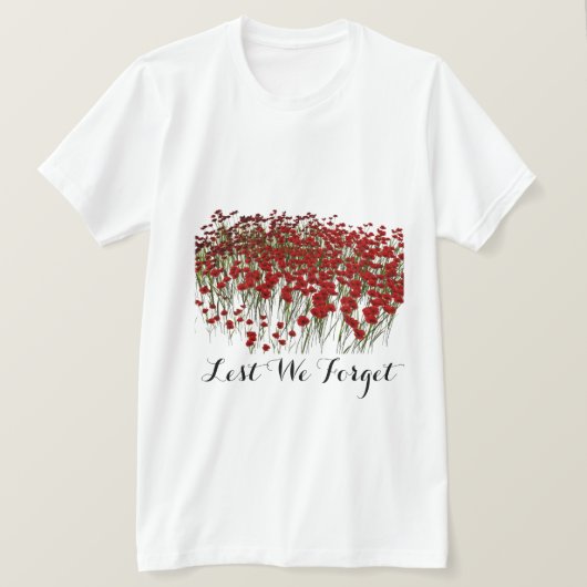 Armistice Day Lest We Vergeet de herinneringspapav T-shirt (Design voorkant)
