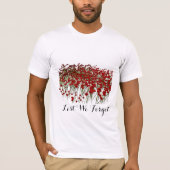 Armistice Day Lest We Vergeet de herinneringspapav T-shirt (Voorkant)