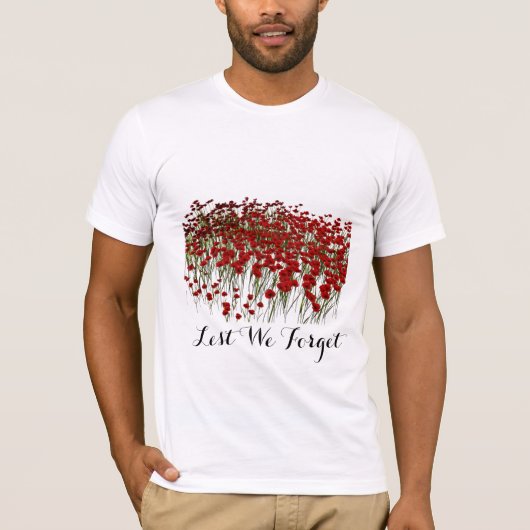 Armistice Day Lest We Vergeet de herinneringspapav T-shirt (Voorkant)