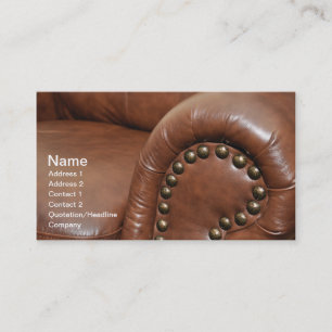 armleuningen en spijkers voor een lederstoel visitekaartje
