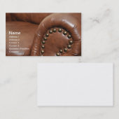 armleuningen en spijkers voor een lederstoel visitekaartje (Voorkant / Achterkant)