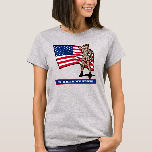 ARMMEISJE MET VLAG T-SHIRT (Voorkant)