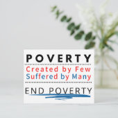 Armoede: Creëer door weinigen, geleden door velen Briefkaart (Staand voorkant)
