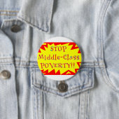 Armoede in de middenklasse stoppen ronde button 7,6 cm (In situ)