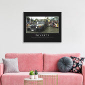 Armoede: Inspirerend citaat 1 Canvas Afdruk (Insitu (Woonkamer))