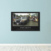 Armoede: Inspirerend citaat 1 Canvas Afdruk (Insitu (Houten vloer))