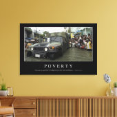 Armoede: Inspirerend citaat 1 Canvas Afdruk (Insitu (Woonkamer))
