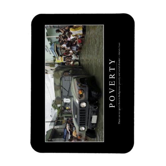 Armoede: Inspirerend citaat 1 Magneet (Verticaal)