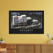 Armoede: Inspirerend citaat 2 Canvas Afdruk (Insitu (Woonkamer))