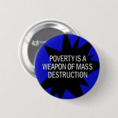 armoede is een mvw ronde button 5,7 cm (Voorkant /achterkant)