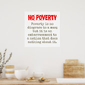 Armoede is geen schande voor een Man - armoedebest Poster (Keuken)