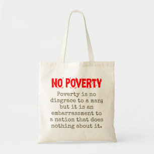 Armoede is geen schande voor een Man - armoedebest Tote Bag