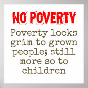 Armoede kijkt grimmig uit naar de groei van de bev poster