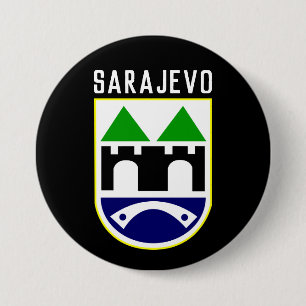 Armoede van Sarajevo, Bosnië en Herzegovina Ronde Button 7,6 Cm