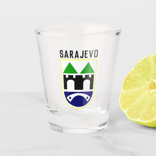 Armoede van Sarajevo, Bosnië en Herzegovina Shot Glas (Voorkant)
