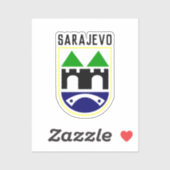 Armoede van Sarajevo, Bosnië en Herzegovina Sticker (Vel)