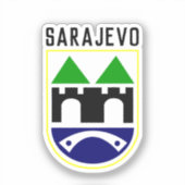 Armoede van Sarajevo, Bosnië en Herzegovina Sticker (Voorkant)
