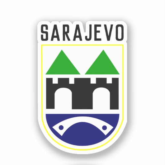 Armoede van Sarajevo, Bosnië en Herzegovina Sticker (Voorkant)