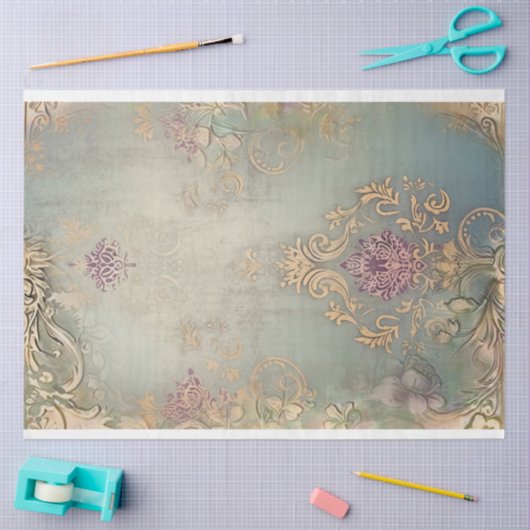 armoedig chic, demask patronen, verouderde effect  tissuepapier (Craft)