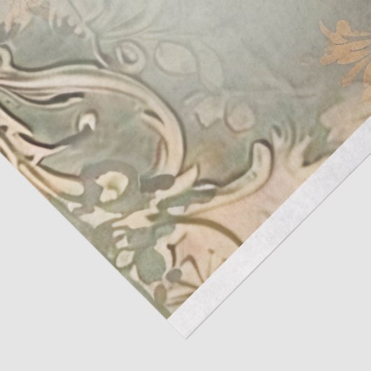 armoedig chic, demask patronen, verouderde effect  tissuepapier (Detail)