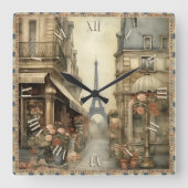 armoedig chic in Parijs Vierkante Klok (Voorkant)