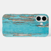 armoedig chic turquoise hout Case-Mate iPhone case (Achterkant (horizontaal))