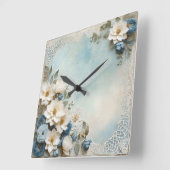 armoedige bloemen vierkante klok (Hoek)