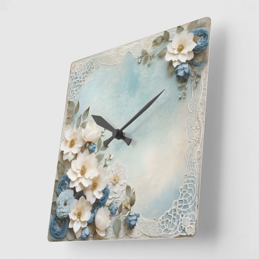 armoedige bloemen vierkante klok (Hoek)