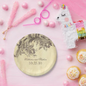  armoedige en chique bloeiwijzen papieren bordje (Feest)