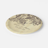  armoedige en chique bloeiwijzen papieren bordje (Gekanteld)