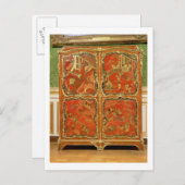 Armoire met vier Chinoiserie-panelen met rode lak Briefkaart (Voorkant / Achterkant)