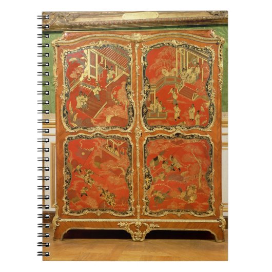 Armoire met vier Chinoiserie-panelen met rode lak Notitieboek (Voorkant)
