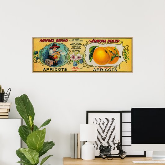 Armona Abrikozen etiket Poster (Thuiskantoor)
