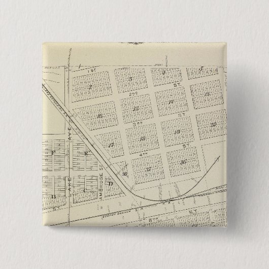 Armona, provincie Tulare Vierkante Button 5,1 Cm (Voorkant)