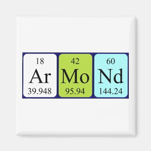Armond periodieke lijstnaam magnet (Voorkant)