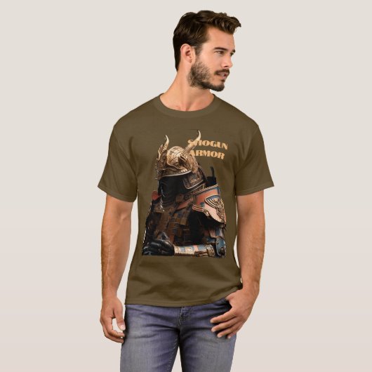 Armor Art Shogun Samurai krijger Japan T-shirt (Voorkant volledig)