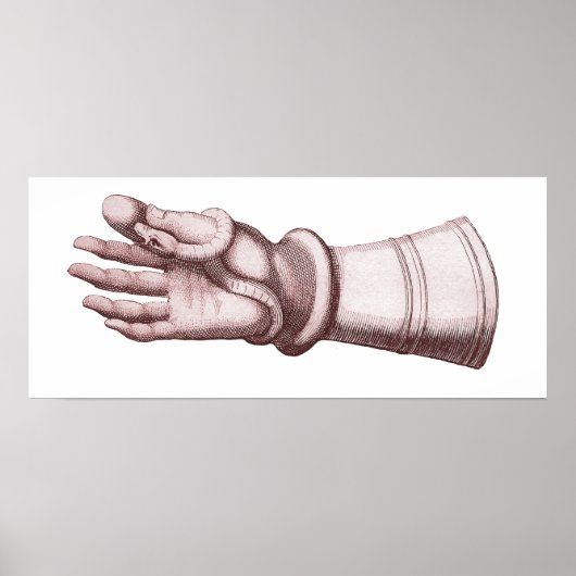 Armor Gauntlet die een uniek oud Afbeelding met sl Poster (Voorkant)