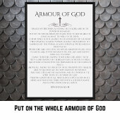 Armor of God Efeziërs 6 10 Decoratief Poster