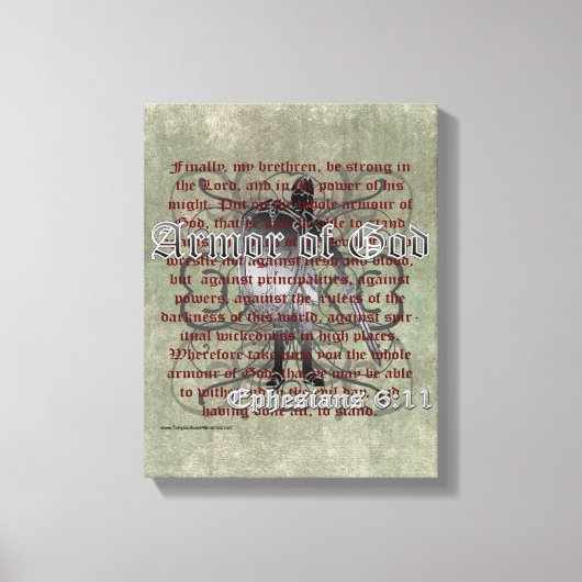 Armor of God, Ephesianen 6:10-18, Christelijk Sold Canvas Afdruk (Voorkant)