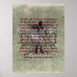 Armor of God, Ephesianen 6:10-18, Christelijk Sold Poster