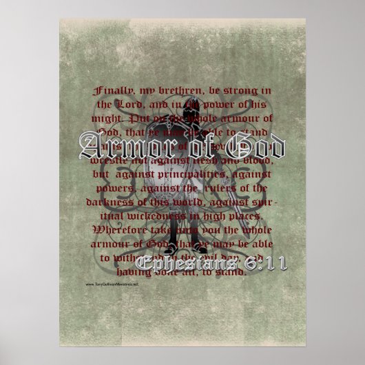 Armor of God, Ephesianen 6:10-18, Christelijk Sold Poster (Voorkant)